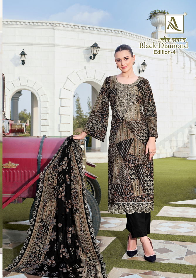 Black Diamond 4 By Alok Suit Rayon Printed Dress Material Orders In India